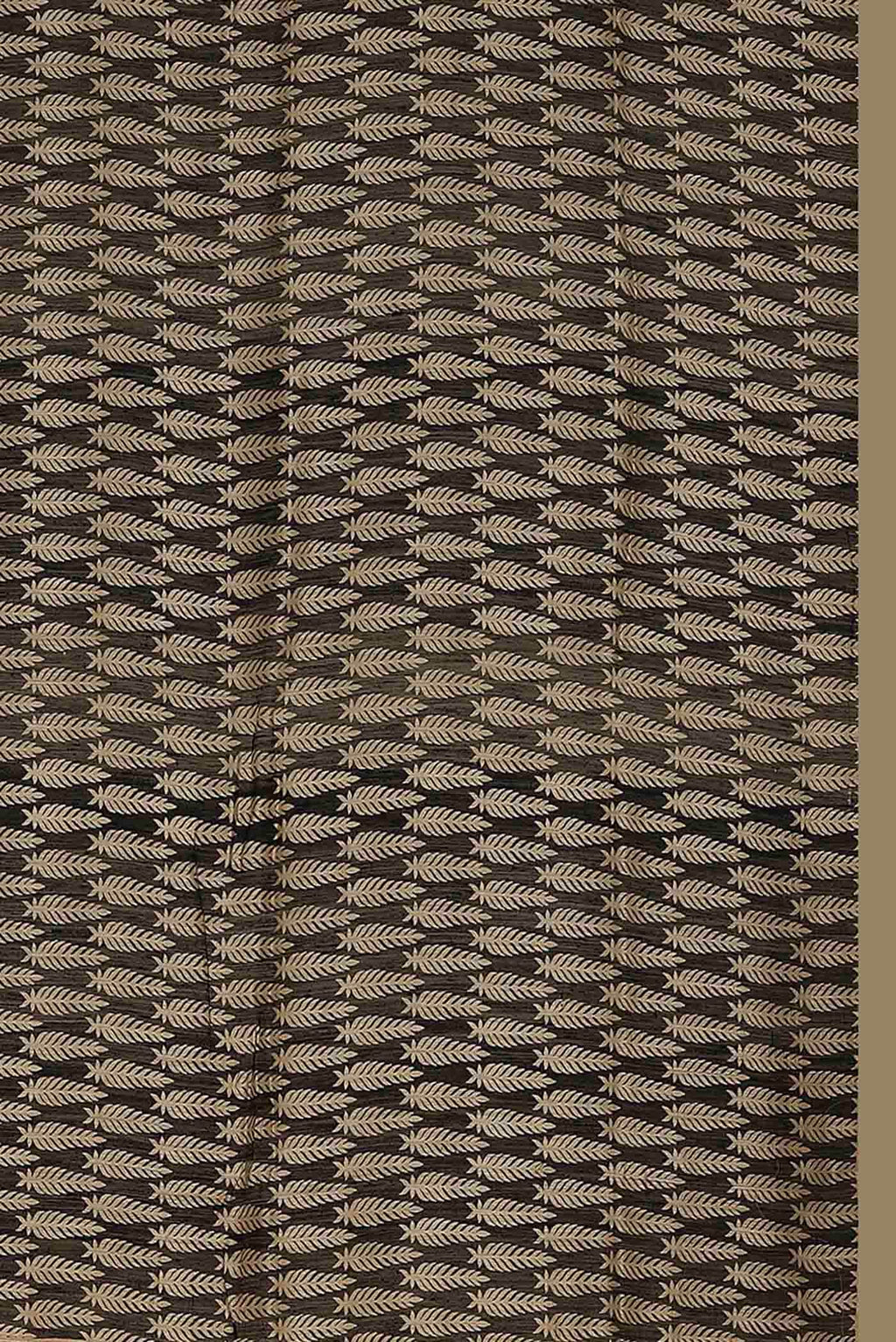 Black Bhagalpuri Tussar Silk Saree