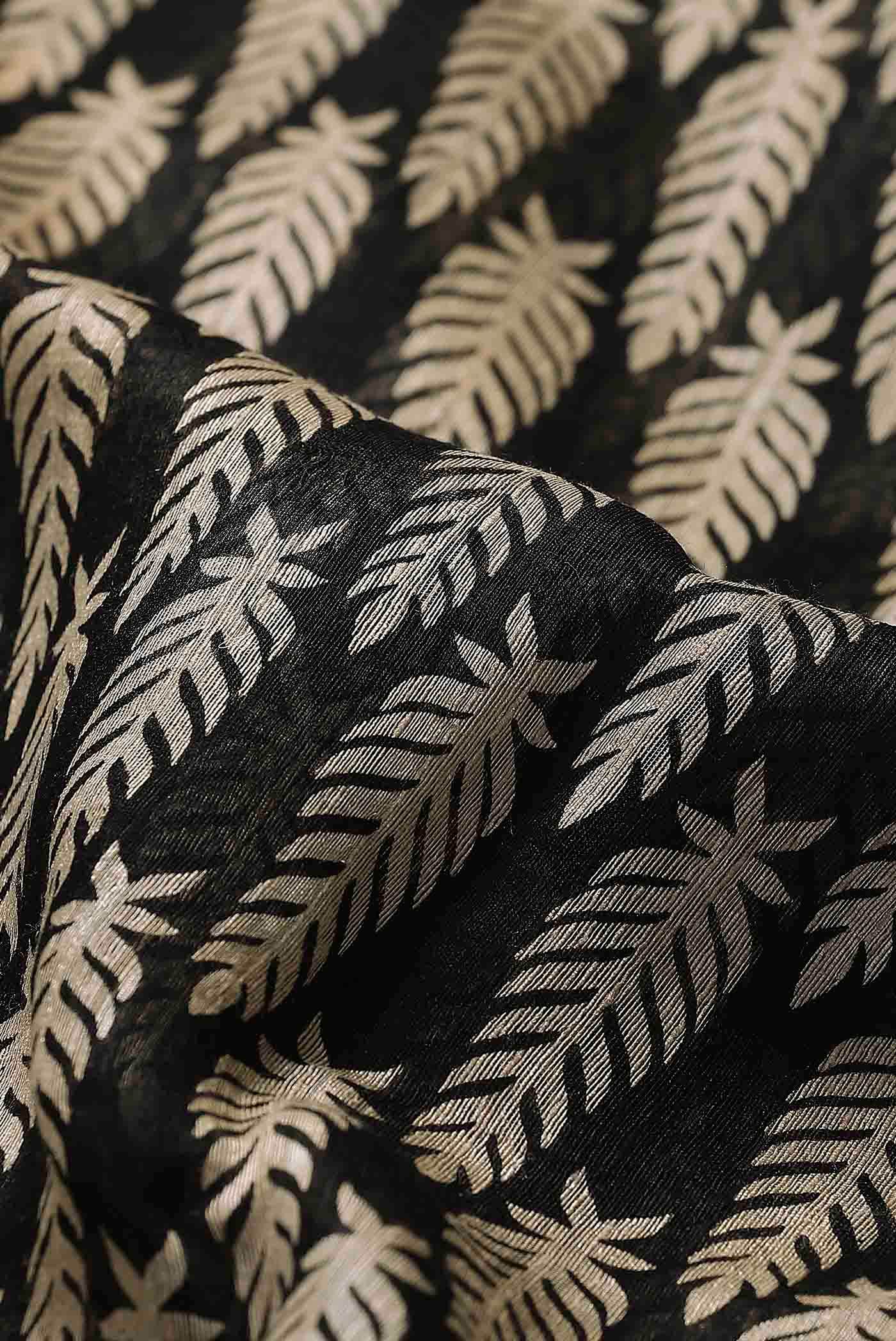 Black Bhagalpuri Tussar Silk Saree
