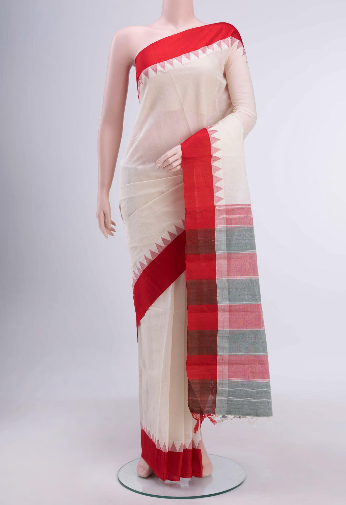 Off White Kanchi Cotton Saree