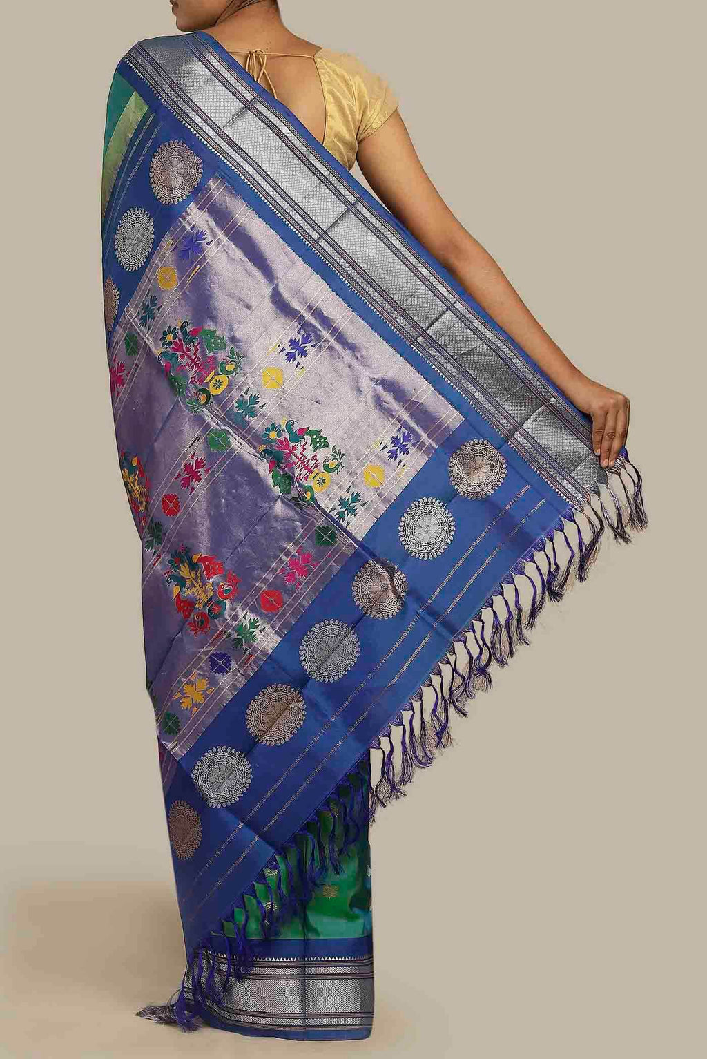 Green Gadwal Silk Saree