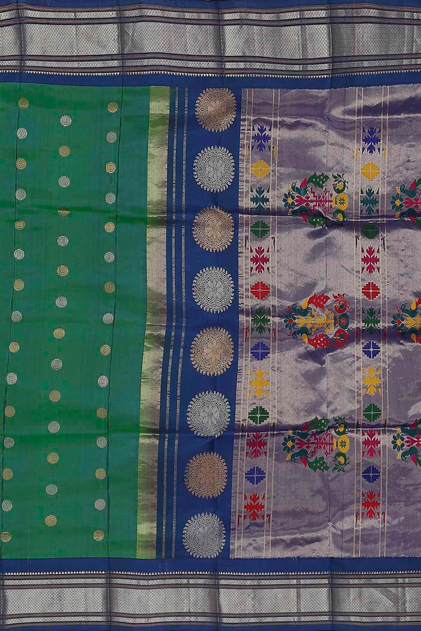 Green Gadwal Silk Saree