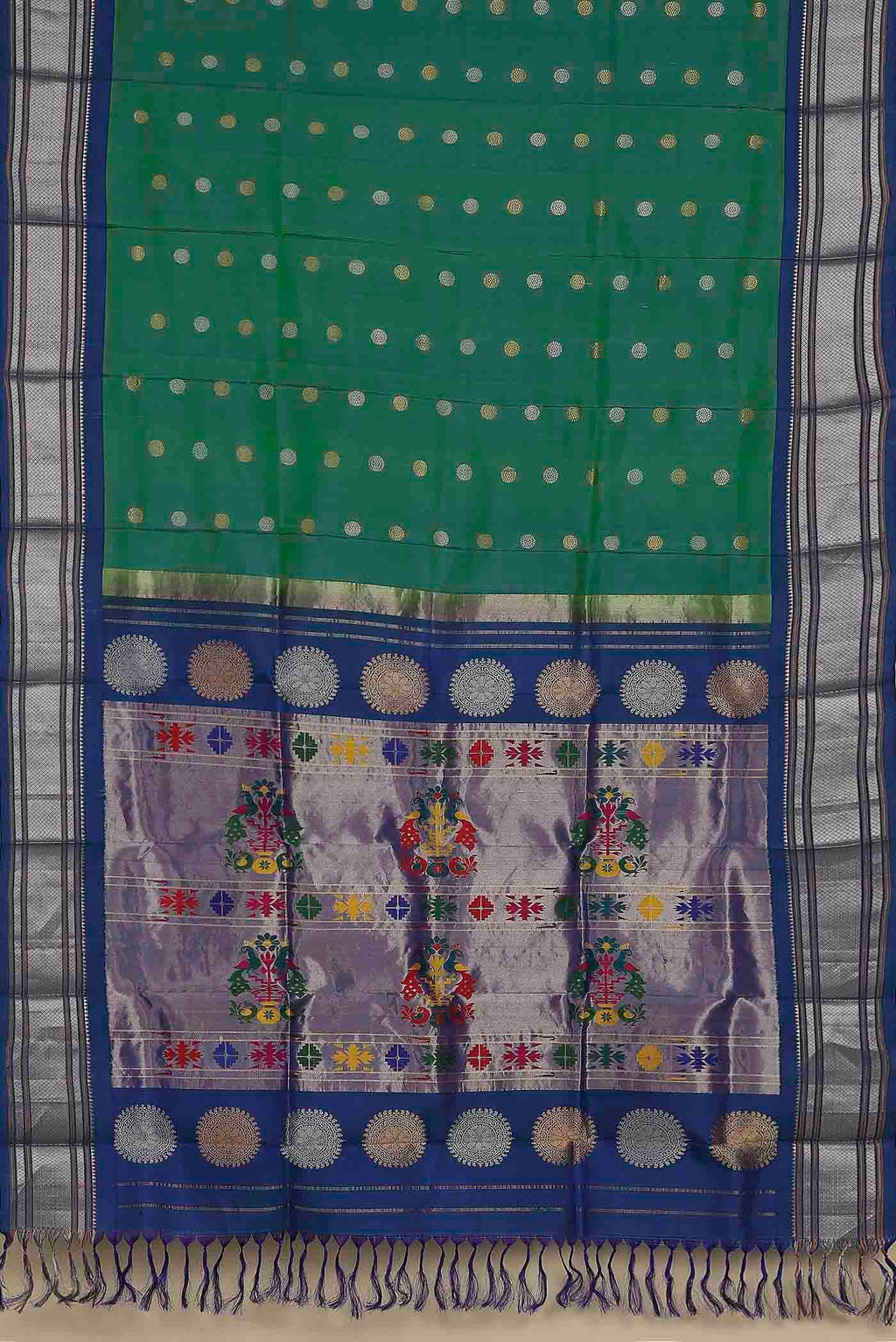 Green Gadwal Silk Saree