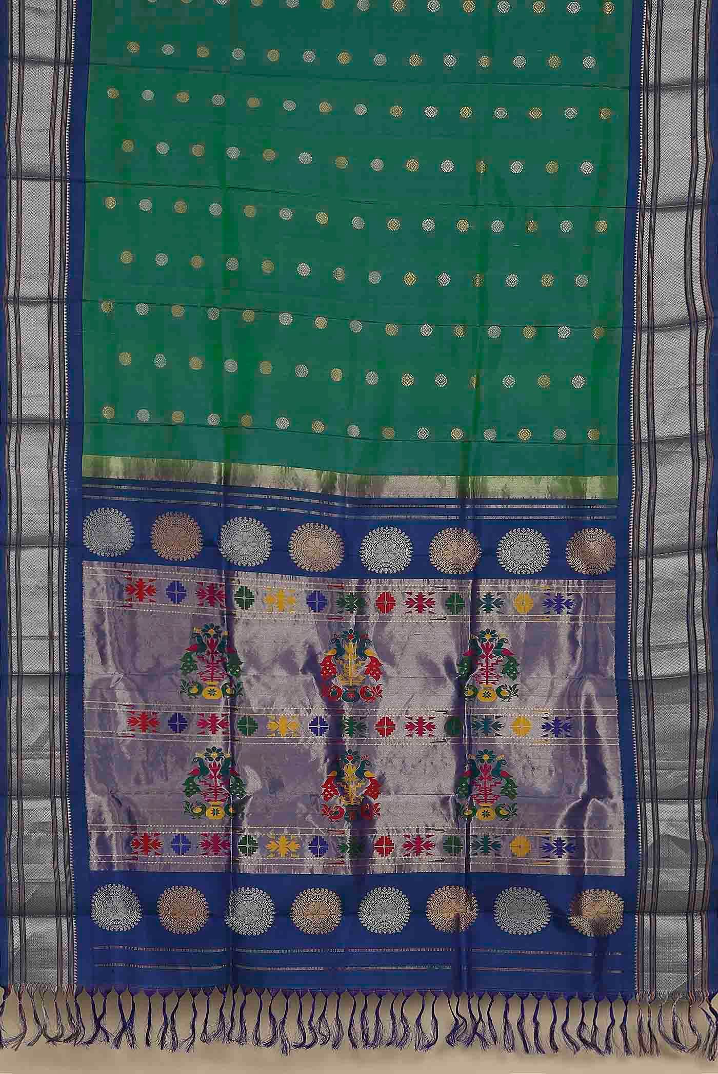 Green Gadwal Silk Saree