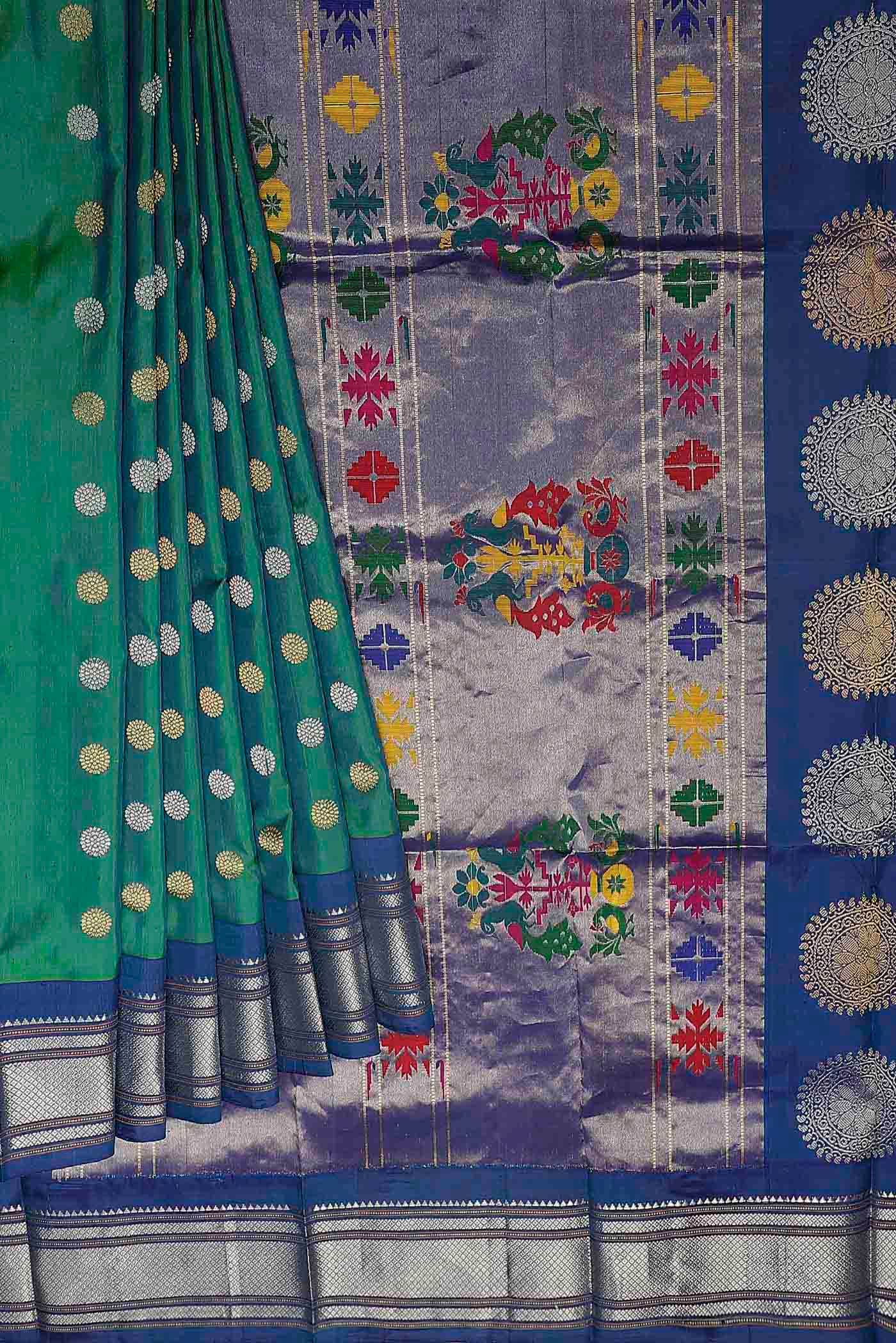 Green Gadwal Silk Saree