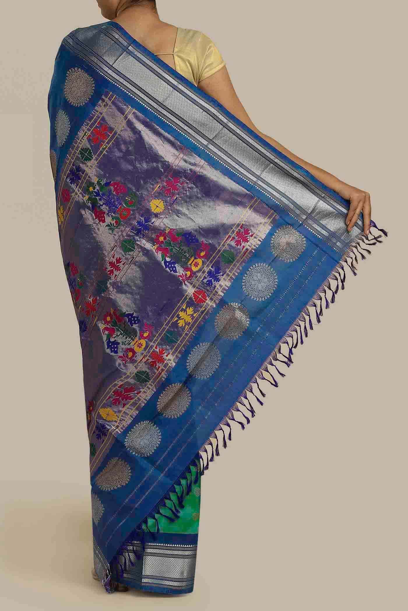 Green Gadwal Silk Saree