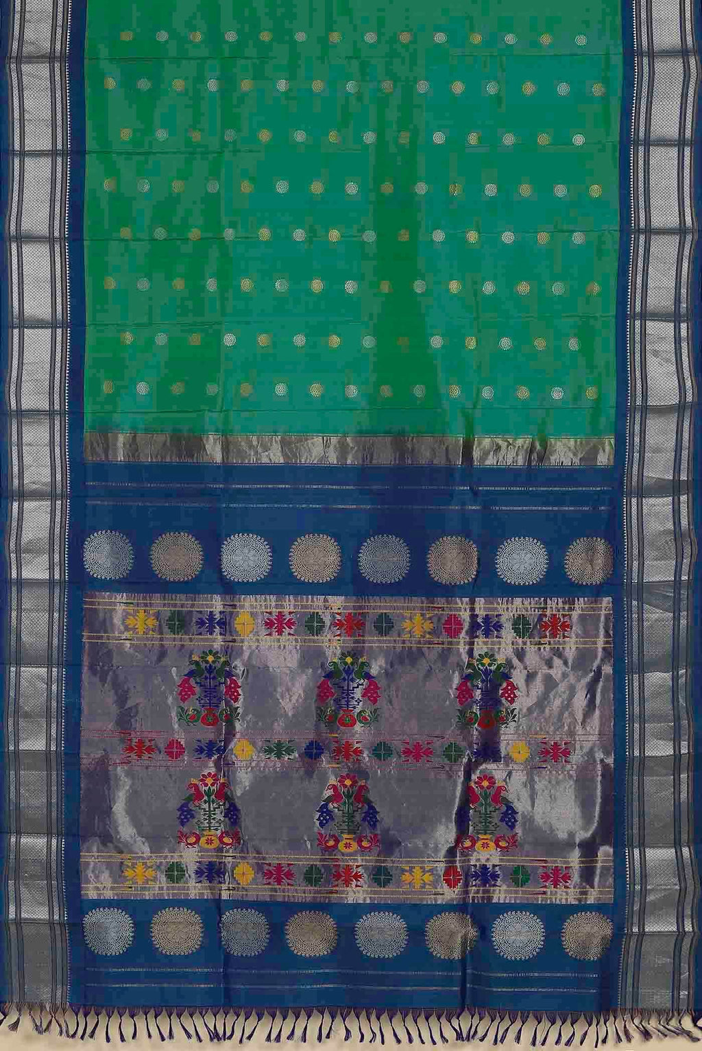 Green Gadwal Silk Saree