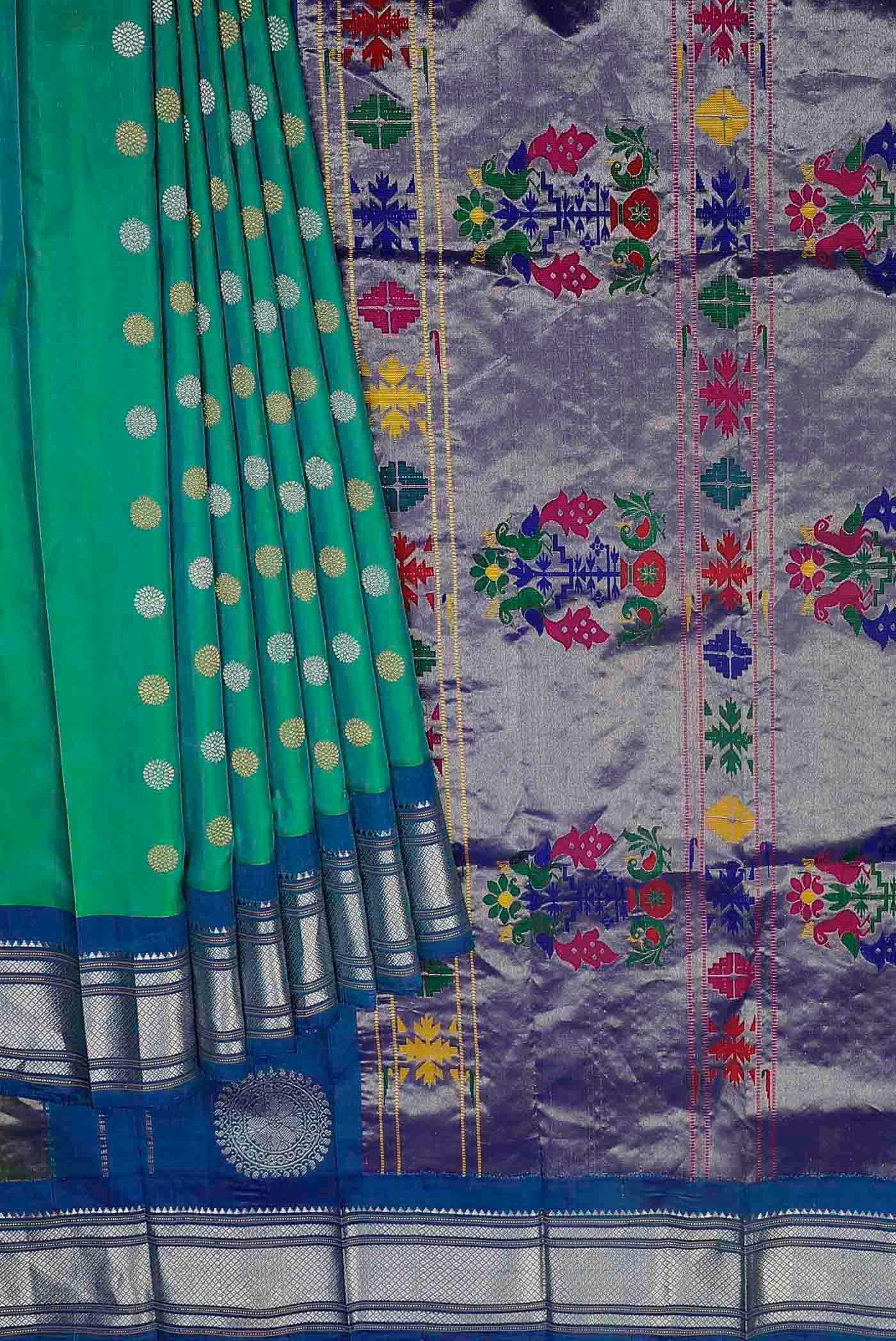 Green Gadwal Silk Saree