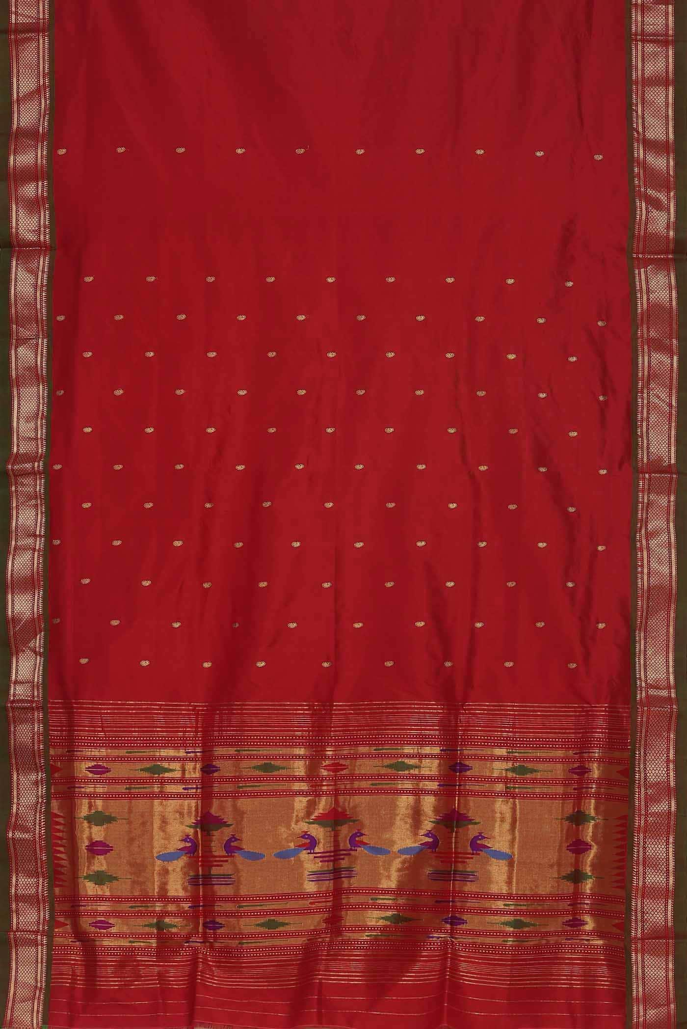 Red Paithani Silk Saree