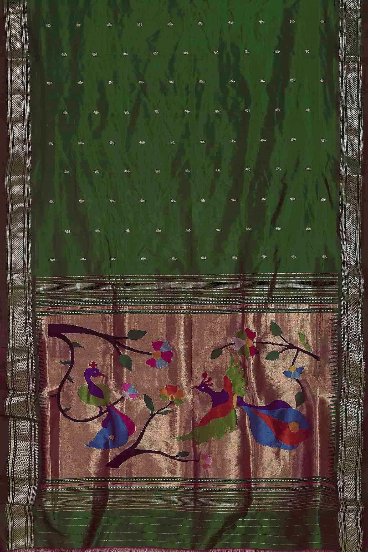 Green Paithani Silk Saree