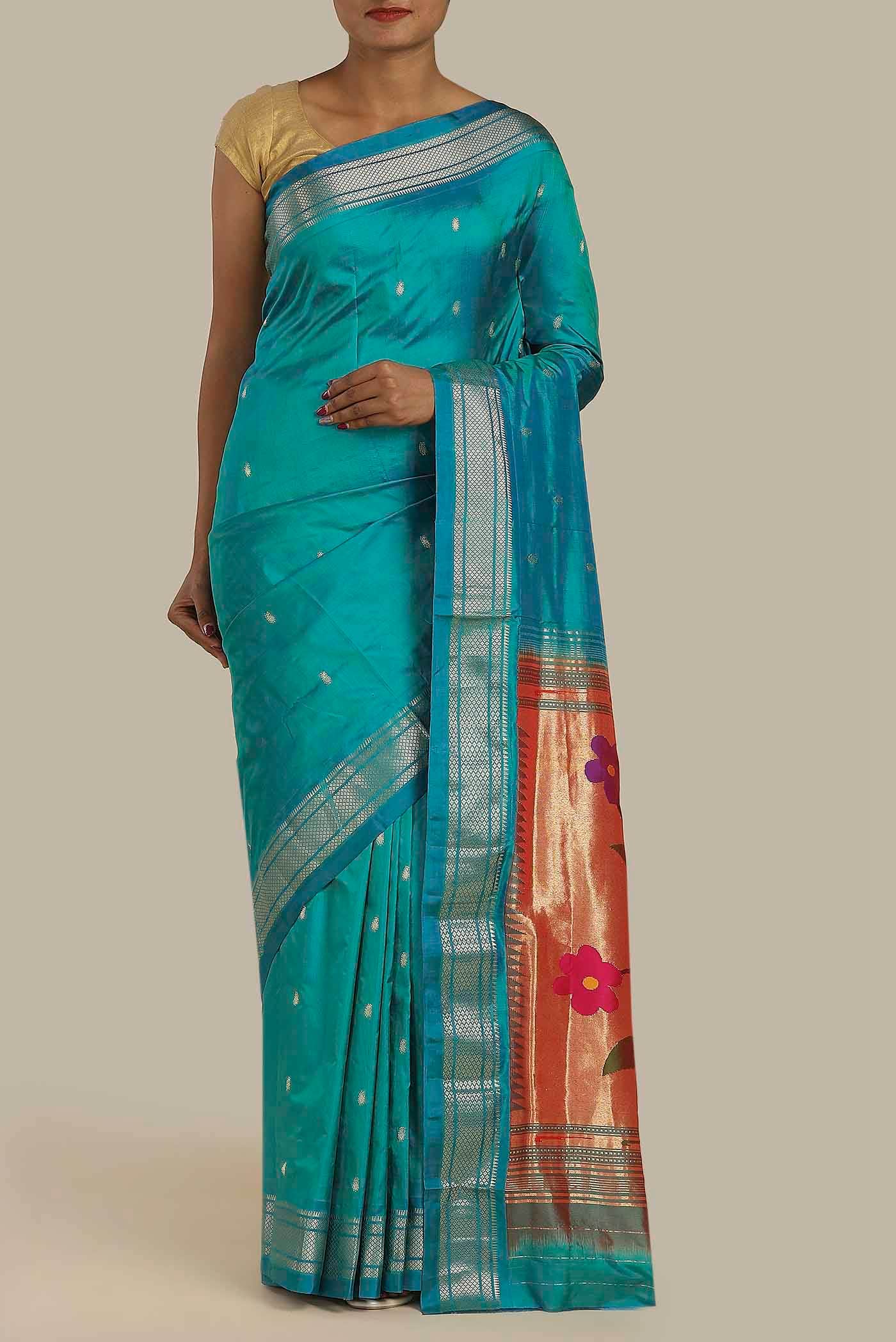 Blue Paithani Silk Saree