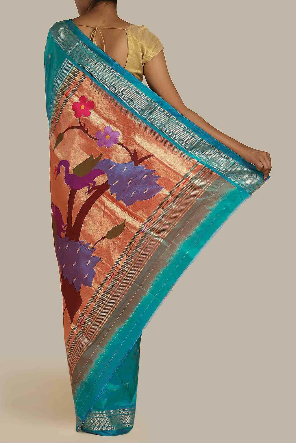 Blue Paithani Silk Saree