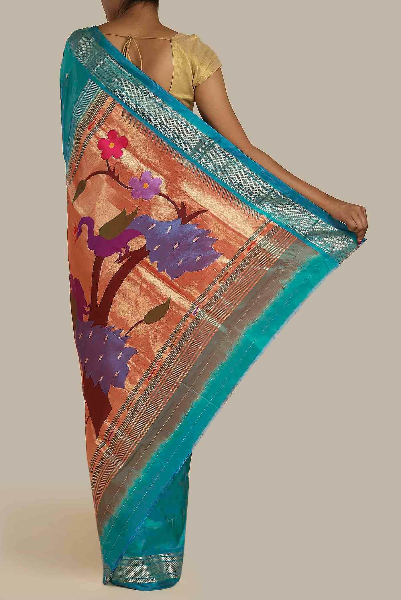 Blue Paithani Silk Saree