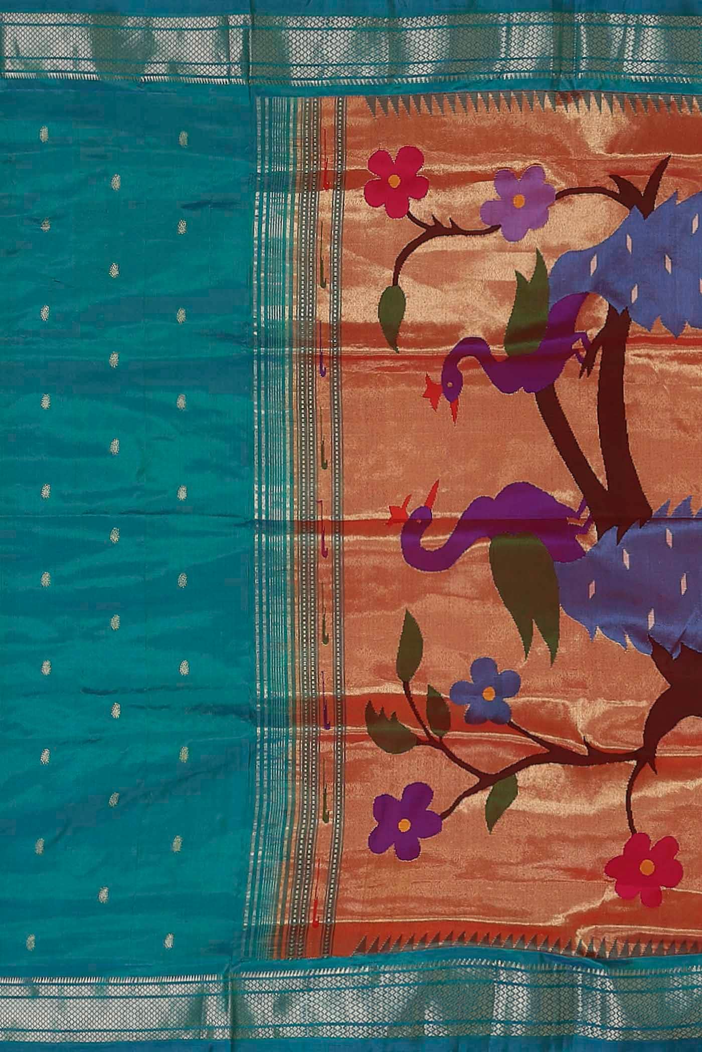 Blue Paithani Silk Saree