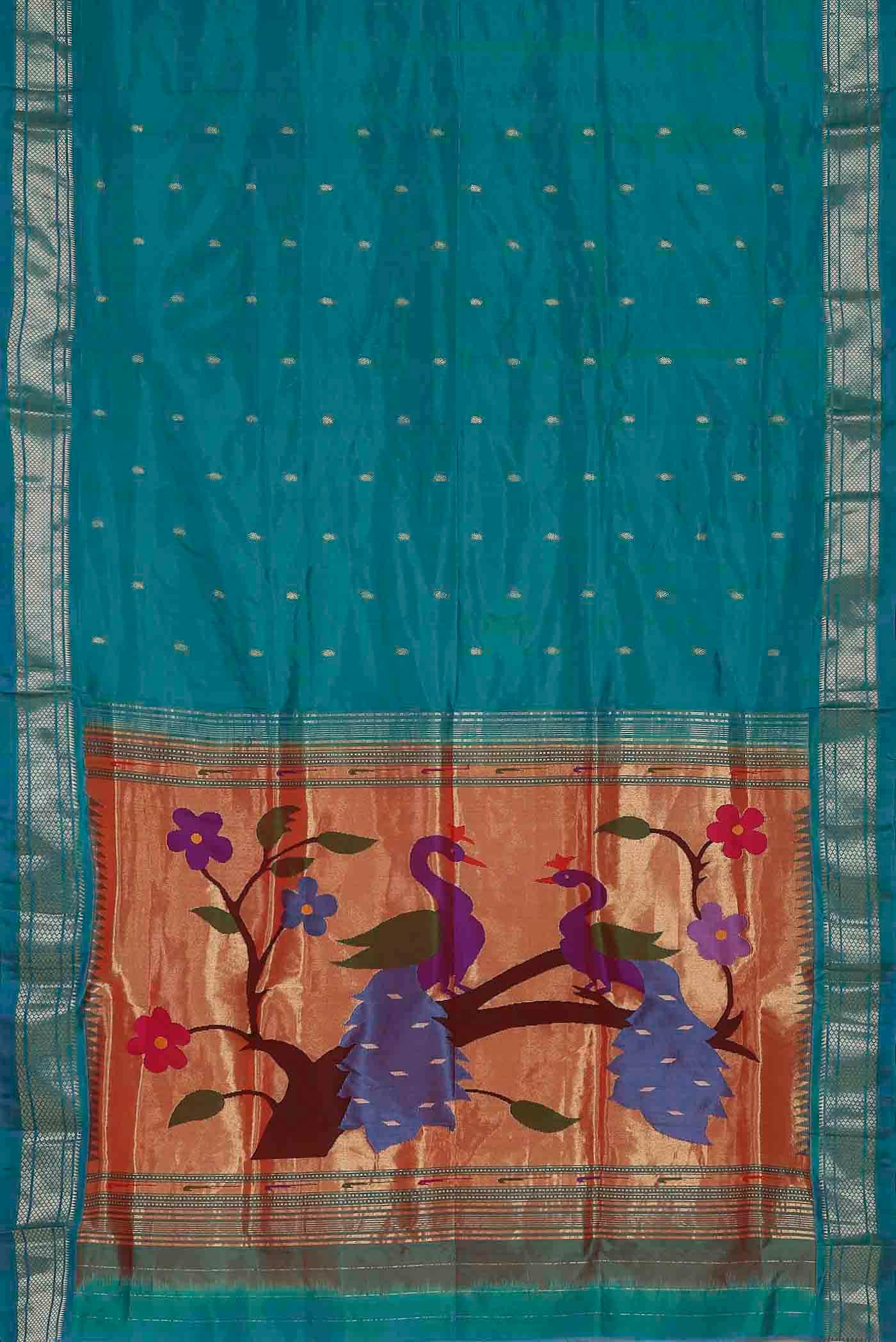 Blue Paithani Silk Saree