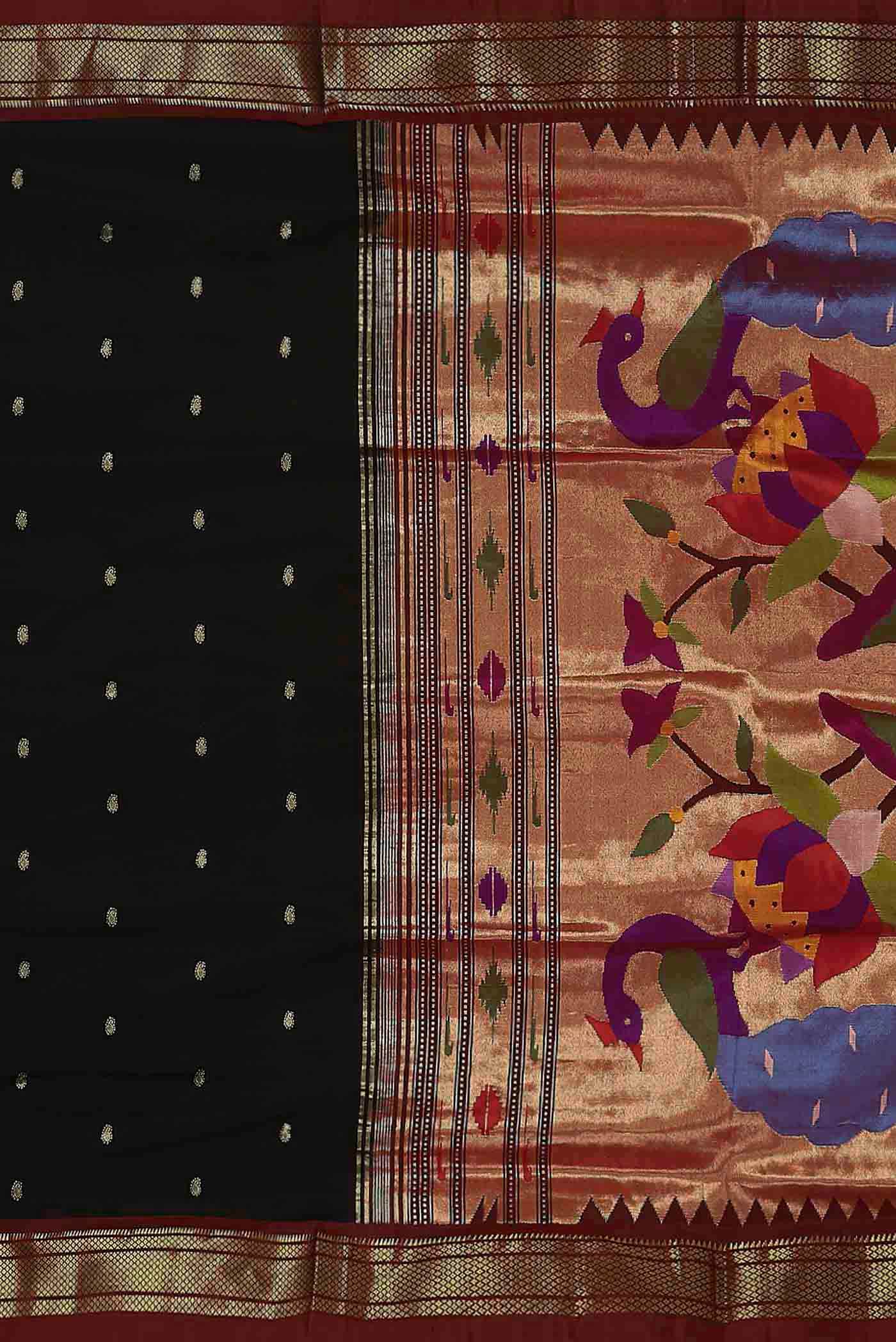 Black Paithani Silk Saree