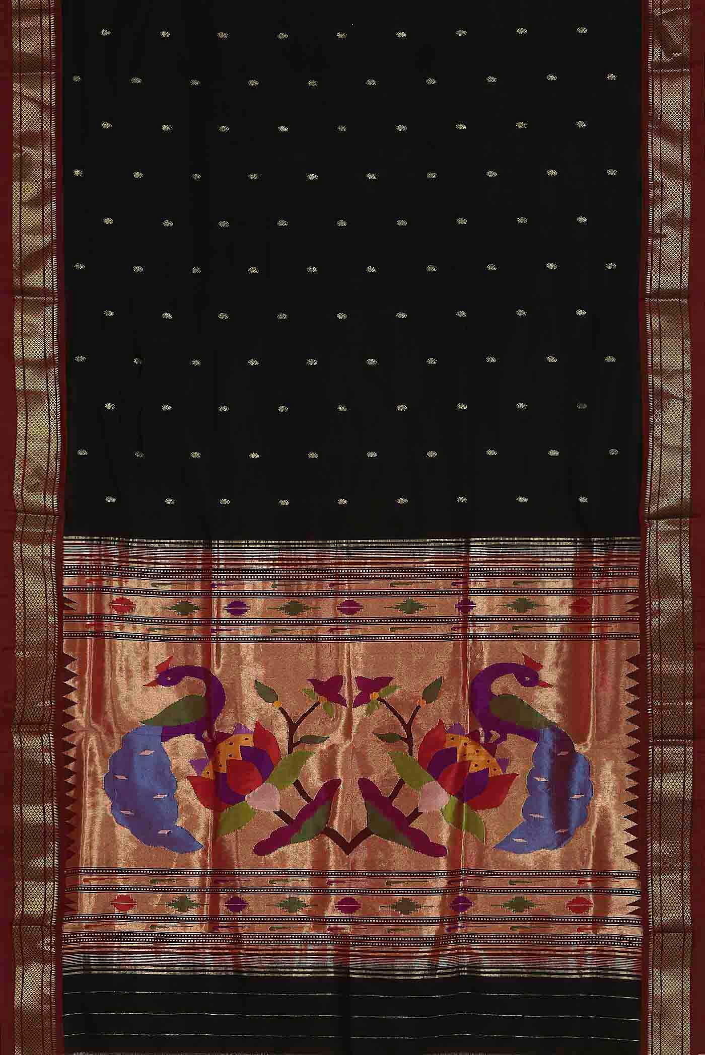 Black Paithani Silk Saree