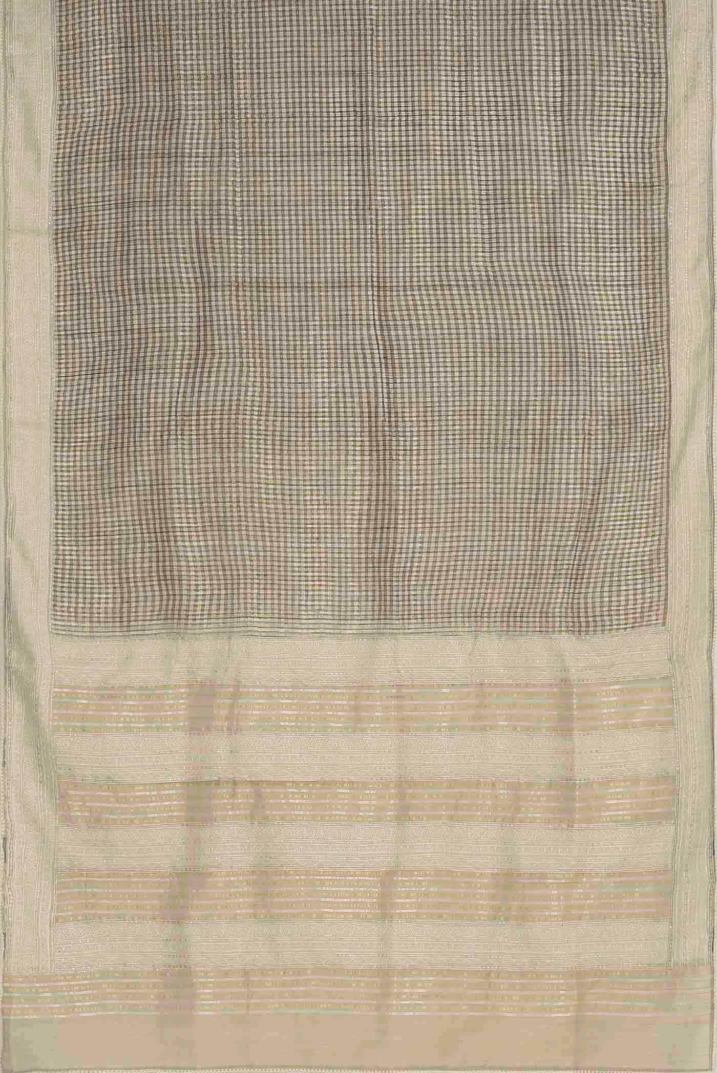 Beige Bhagalpuri Tussar Silk Saree