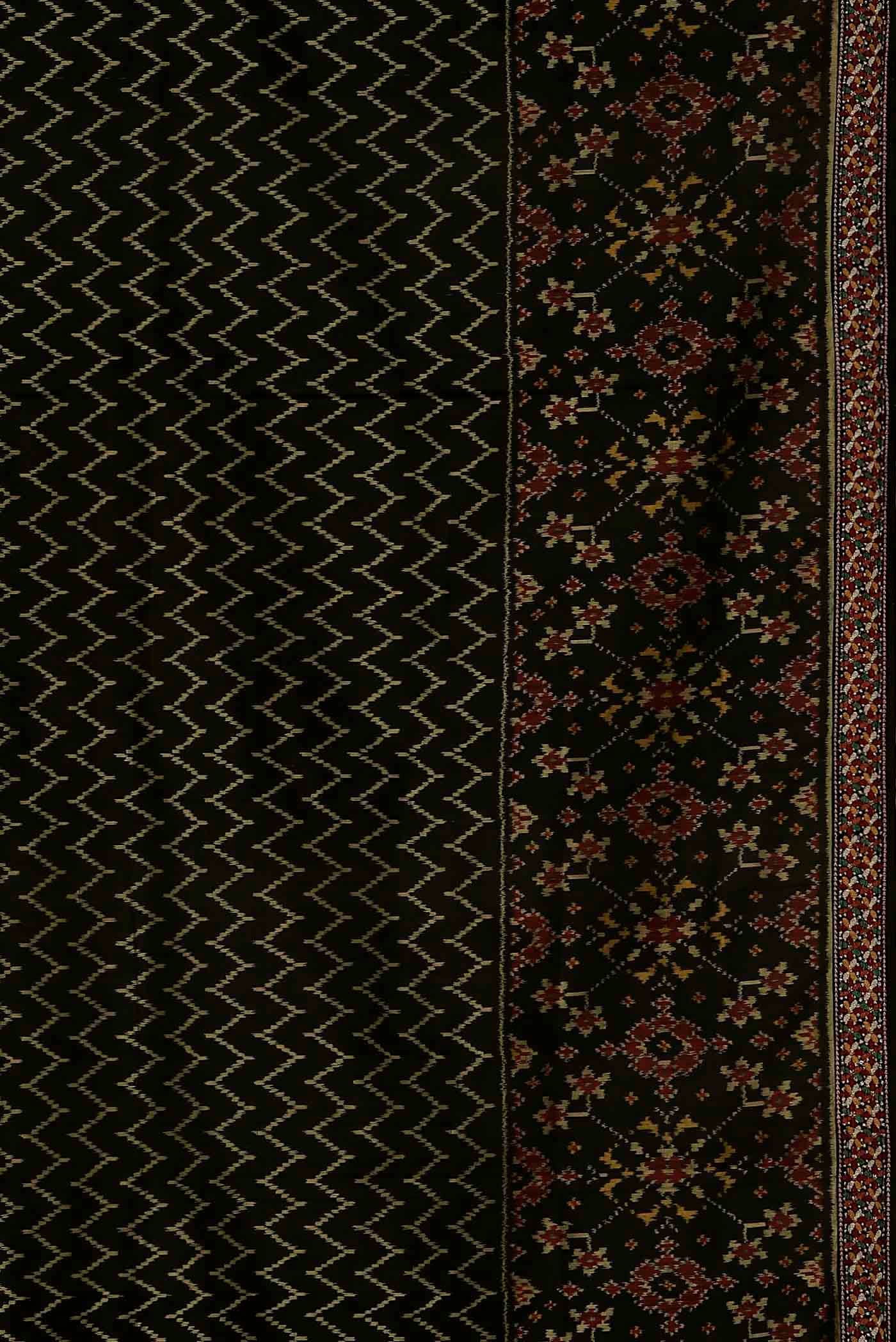 Black Pochampally Silk Saree