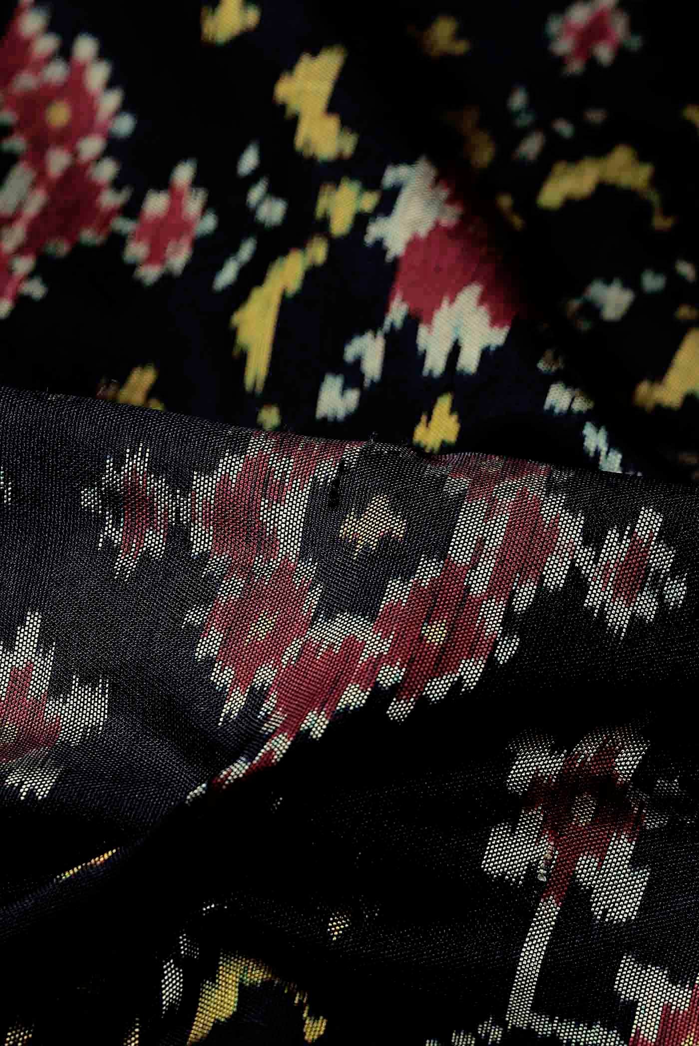 Black Pochampally Silk Saree