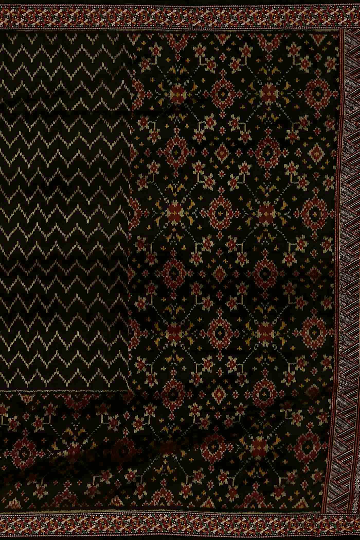 Black Pochampally Silk Saree