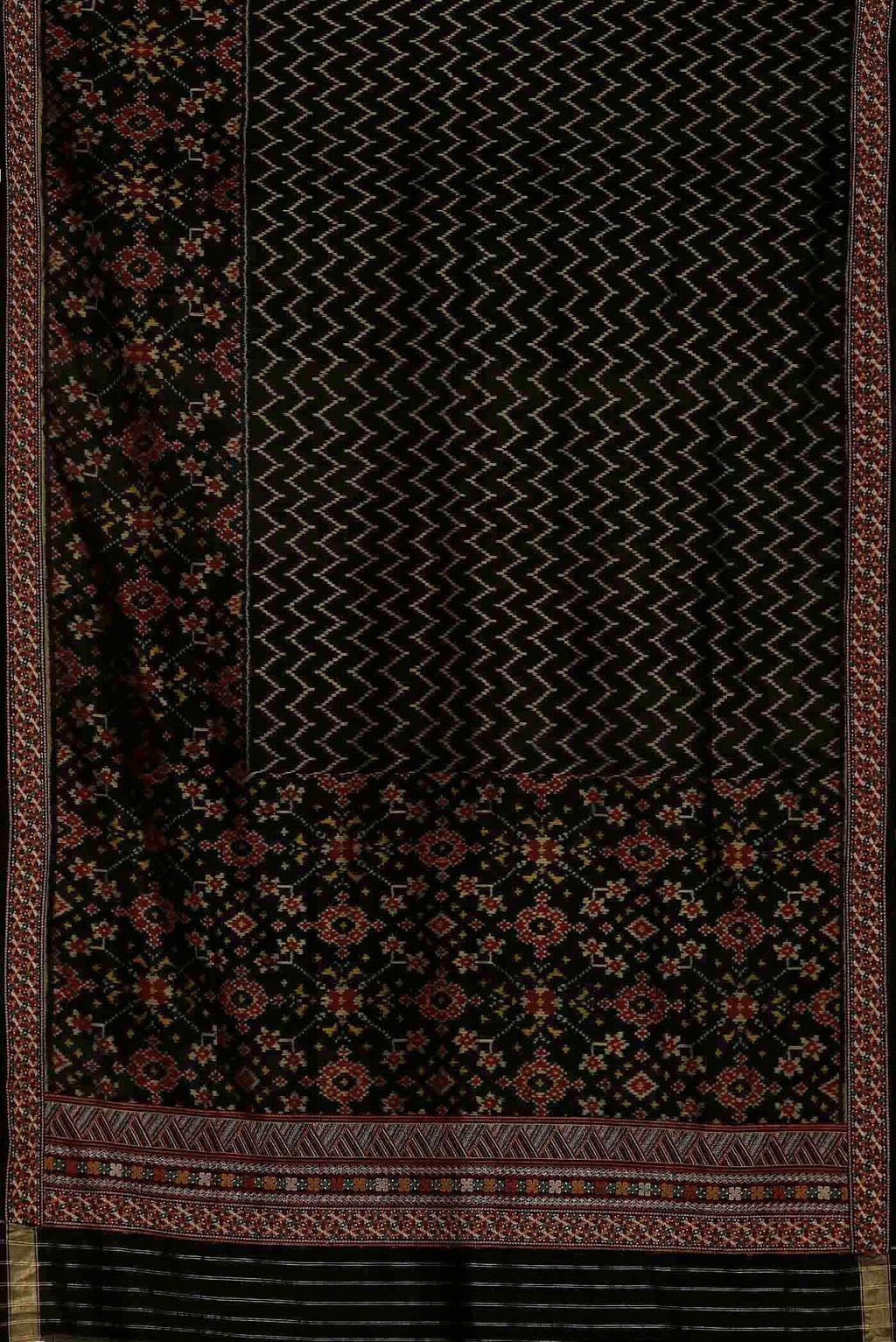 Black Pochampally Silk Saree