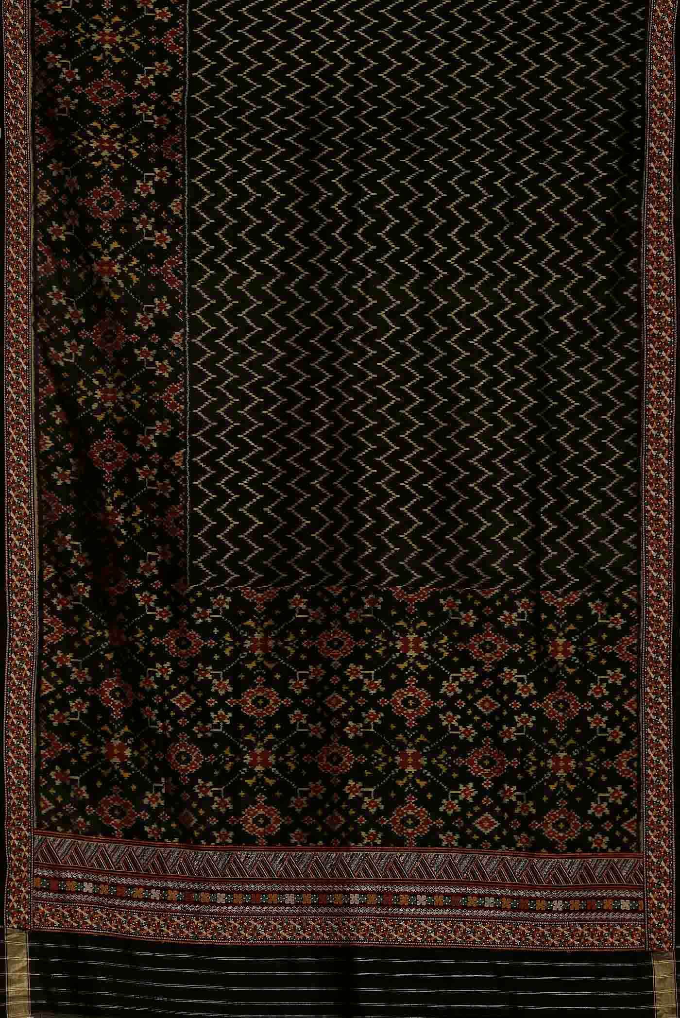 Black Pochampally Silk Saree