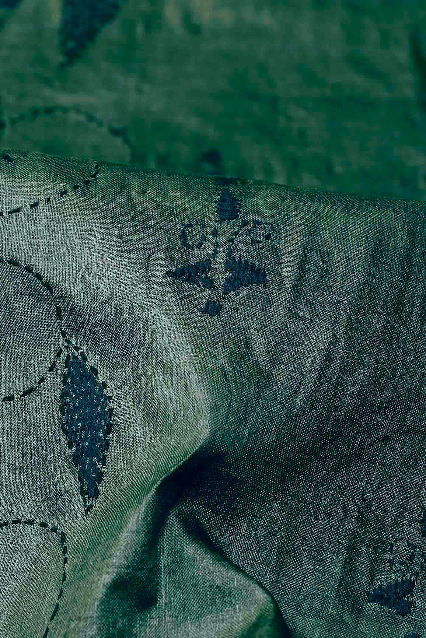 Green Bhagalpuri Tussar Silk Saree