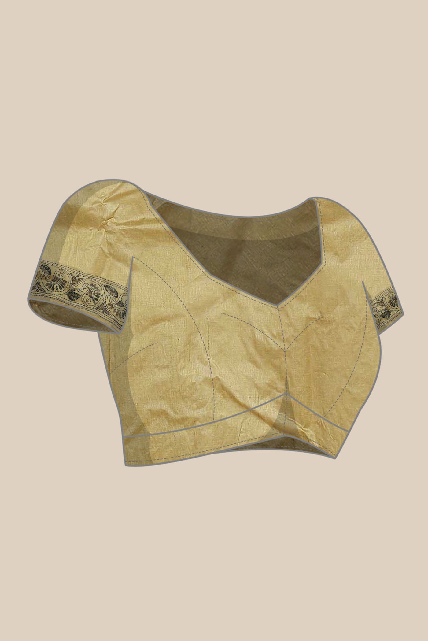 Brown Tussar Silk Saree