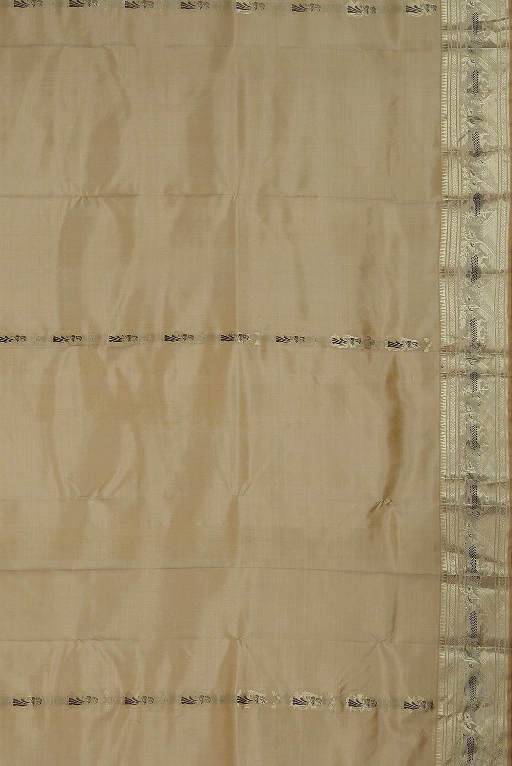 Beige Baluchari Silk Saree