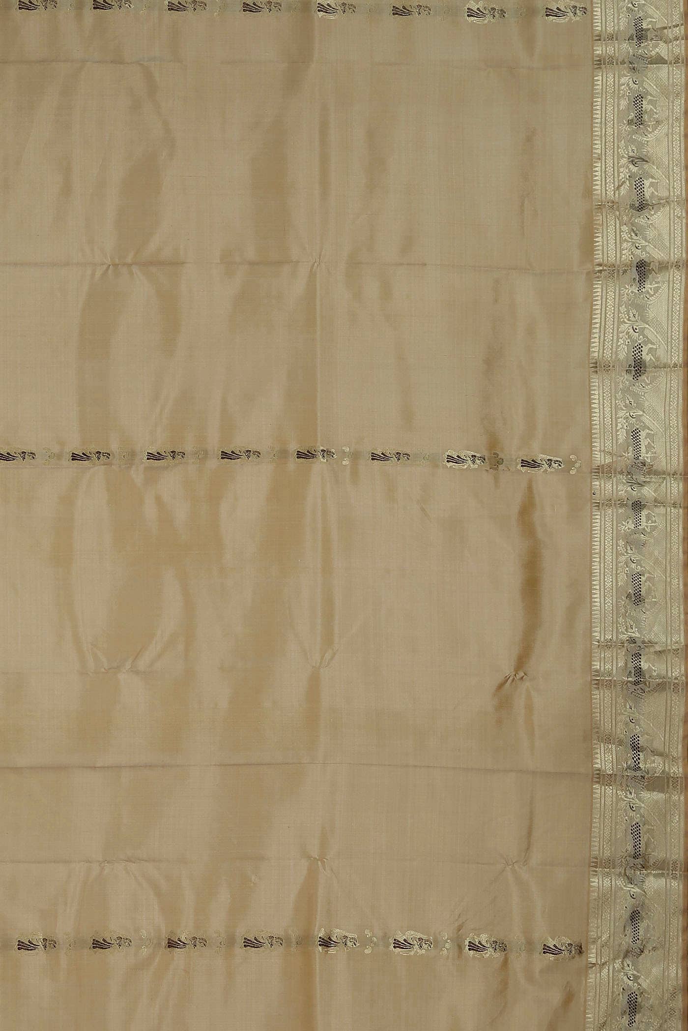 Beige Baluchari Silk Saree