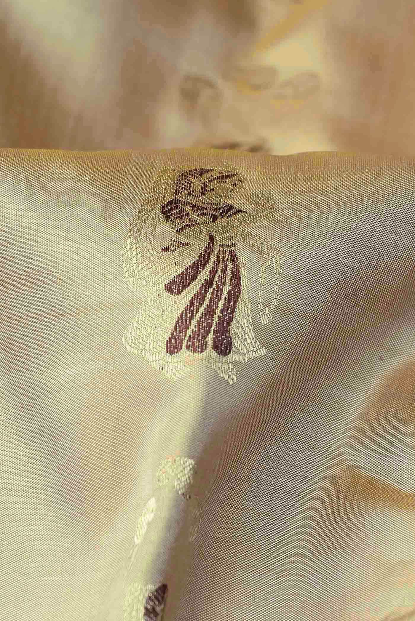 Beige Baluchari Silk Saree