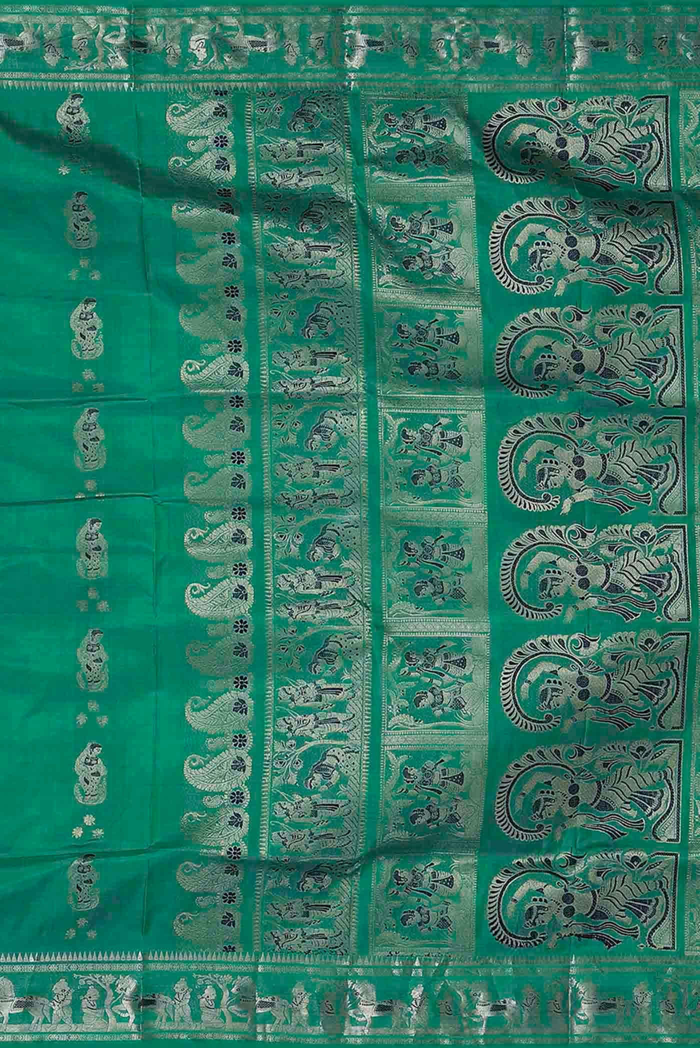 Green Baluchari Silk Saree