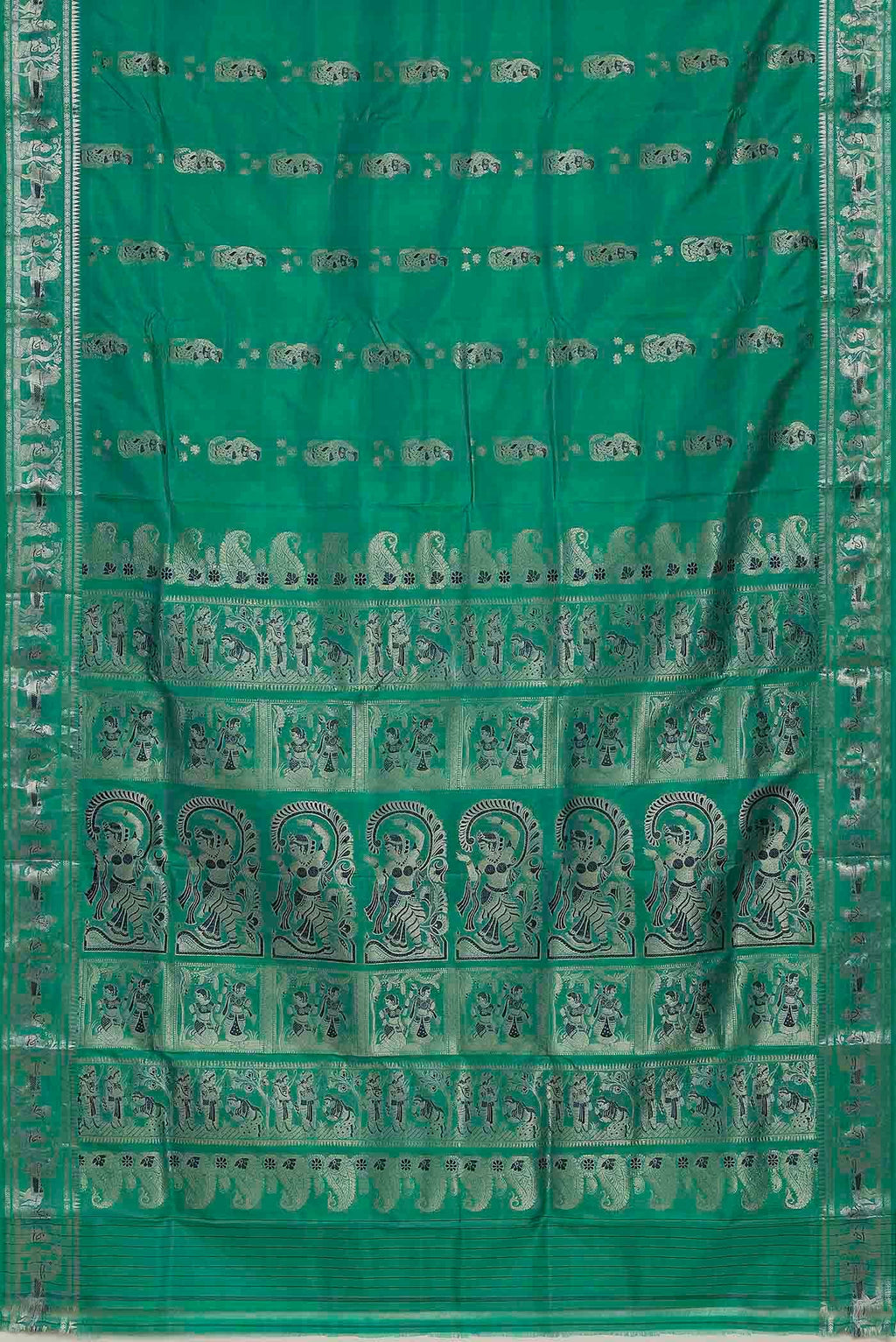 Green Baluchari Silk Saree