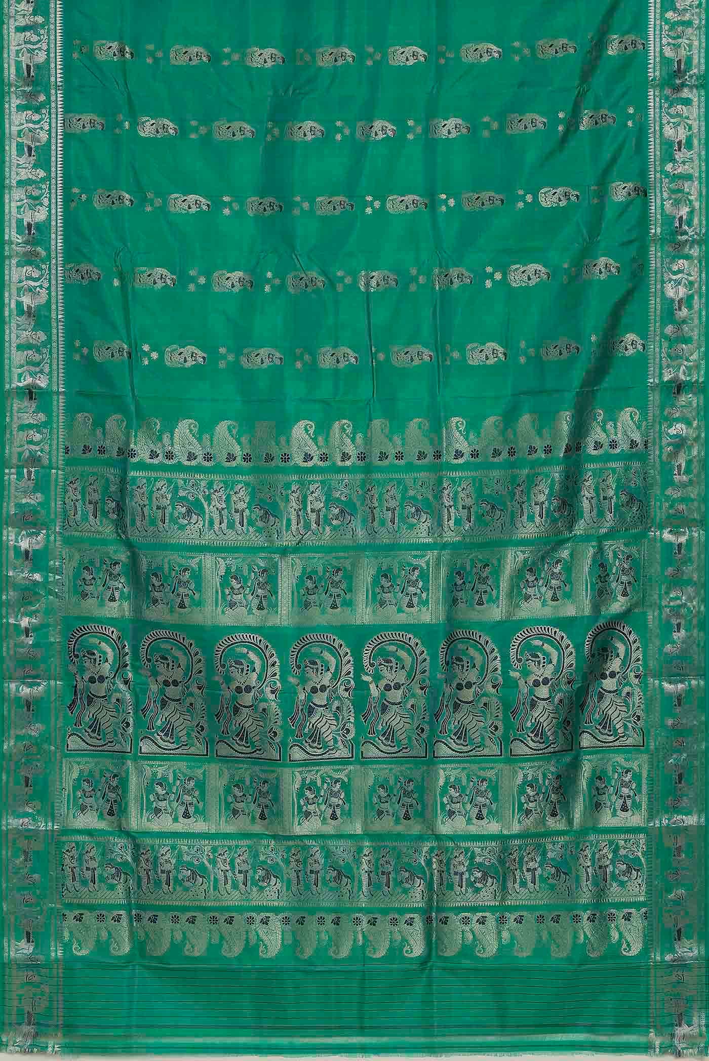Green Baluchari Silk Saree
