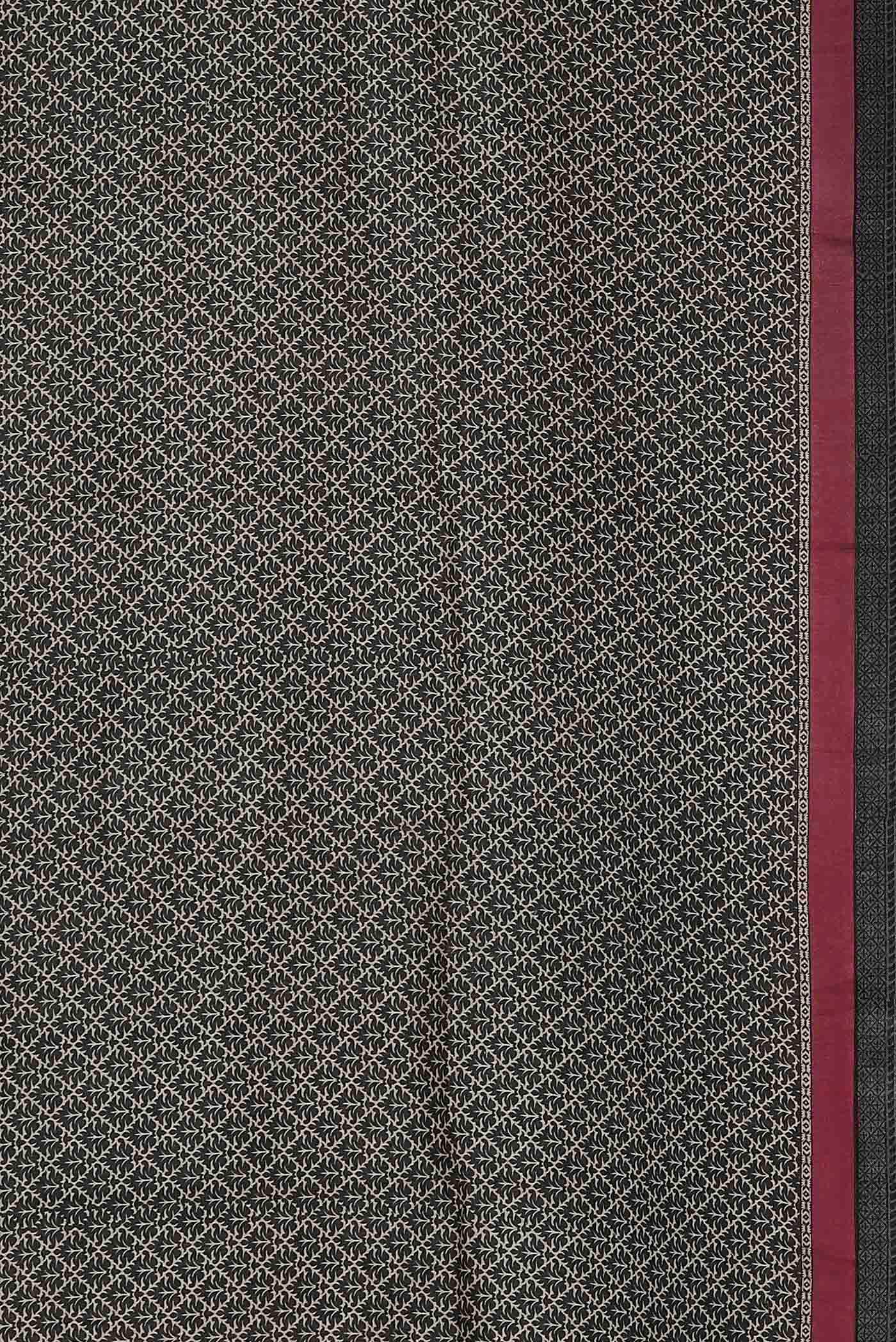 Black Pashmina Silk Saree