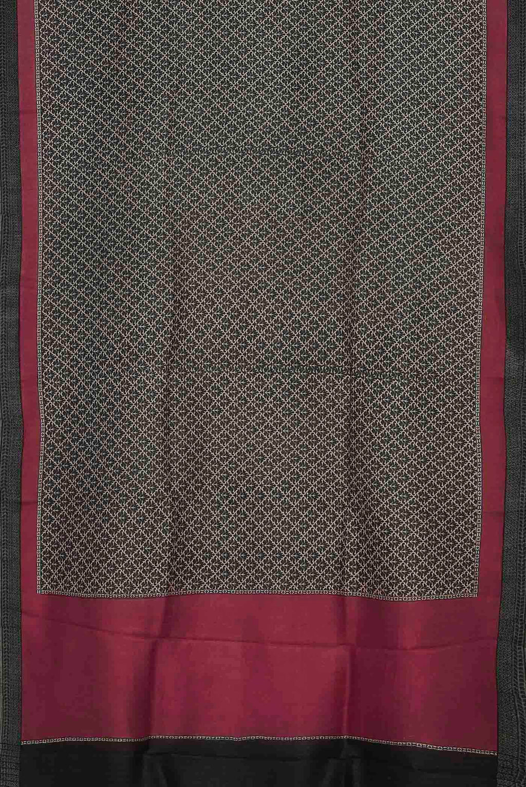 Black Pashmina Silk Saree