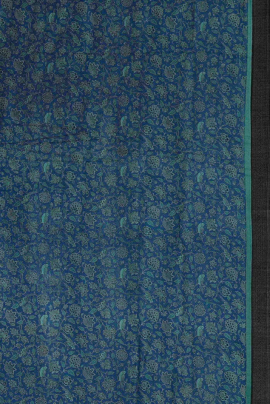 Blue Pashmina Silk Saree