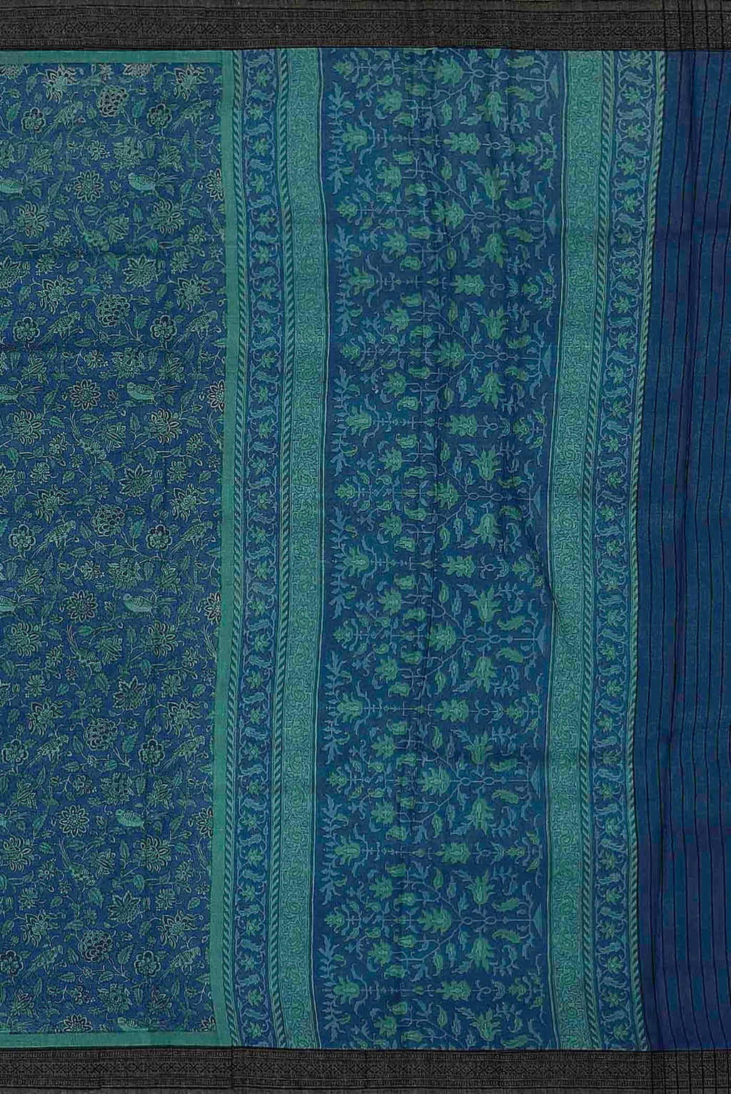 Blue Pashmina Silk Saree