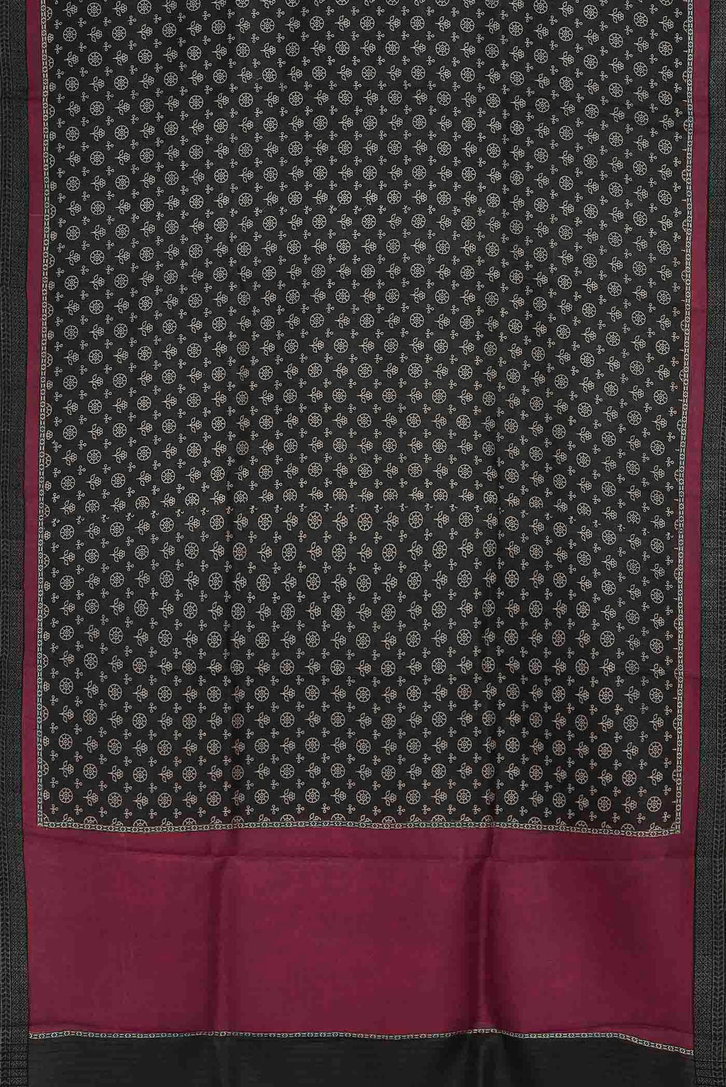 Black Pashmina Silk Saree