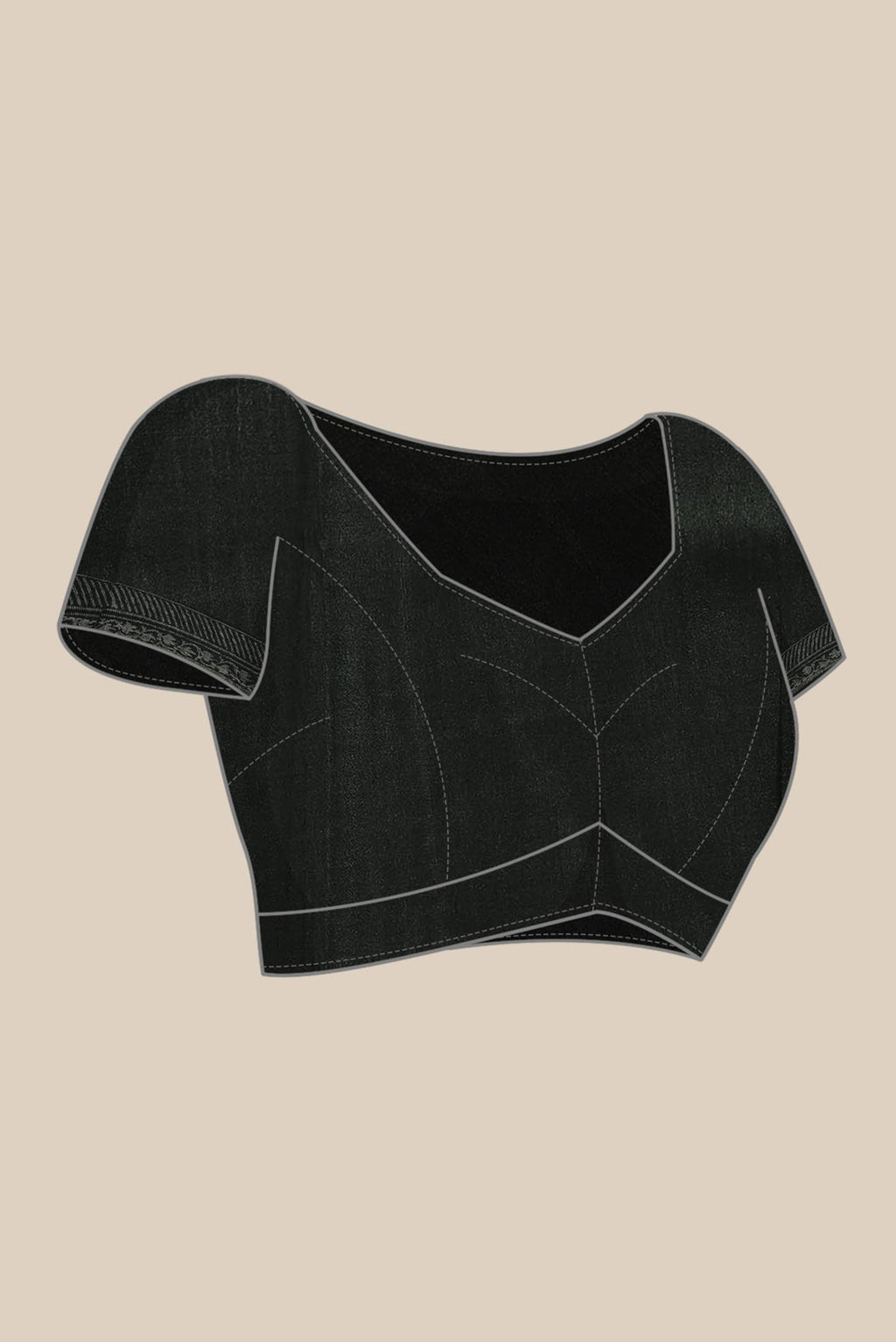 Black Pashmina Silk Saree