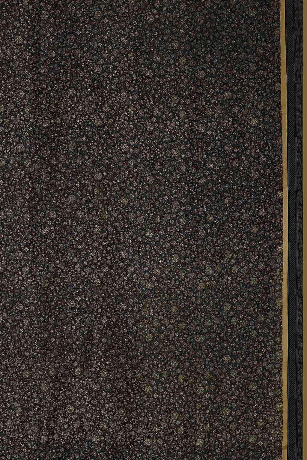 Black Pashmina Silk Saree