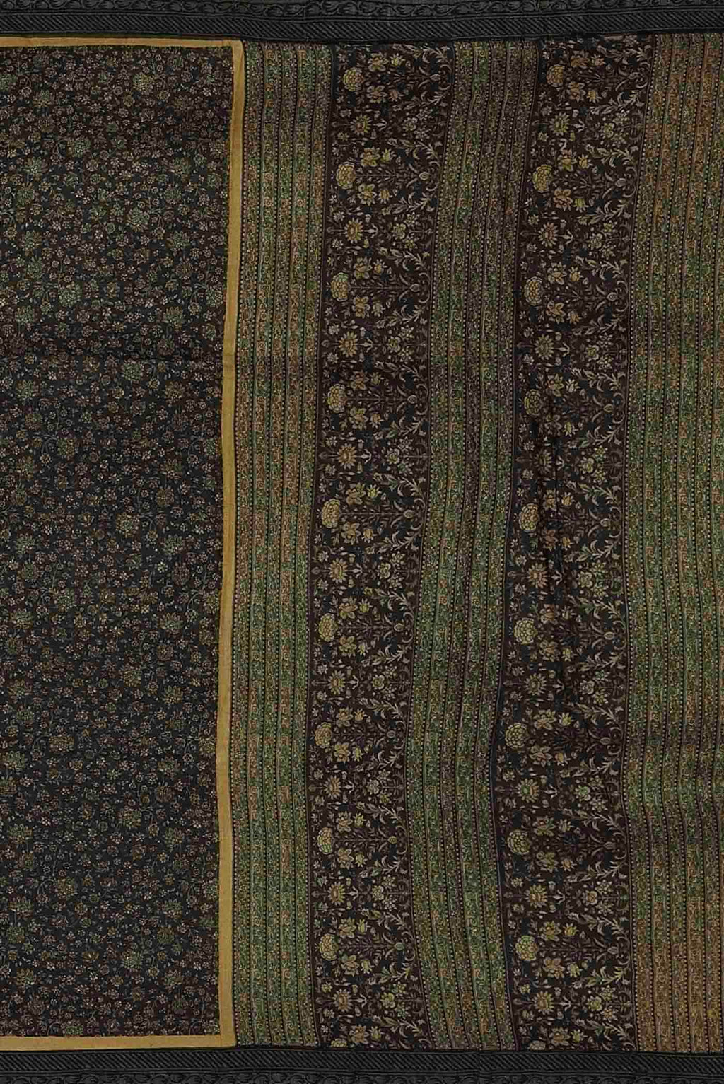 Black Pashmina Silk Saree