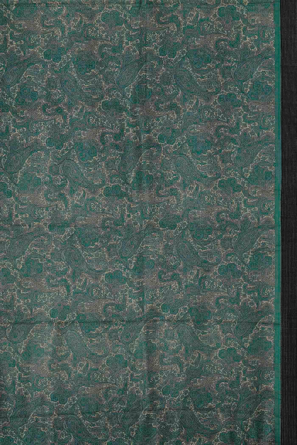 Turquoise Pashmina Silk Saree