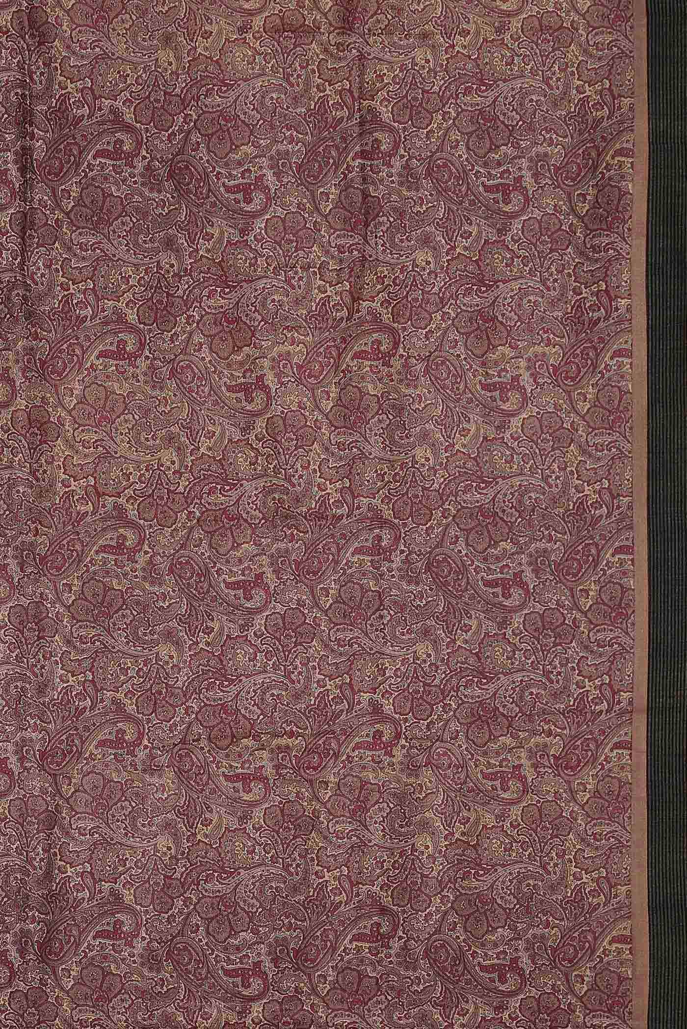 Beige Pashmina Silk Saree
