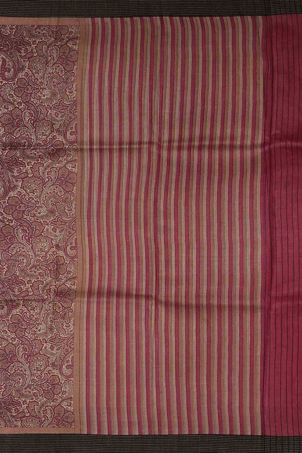 Beige Pashmina Silk Saree