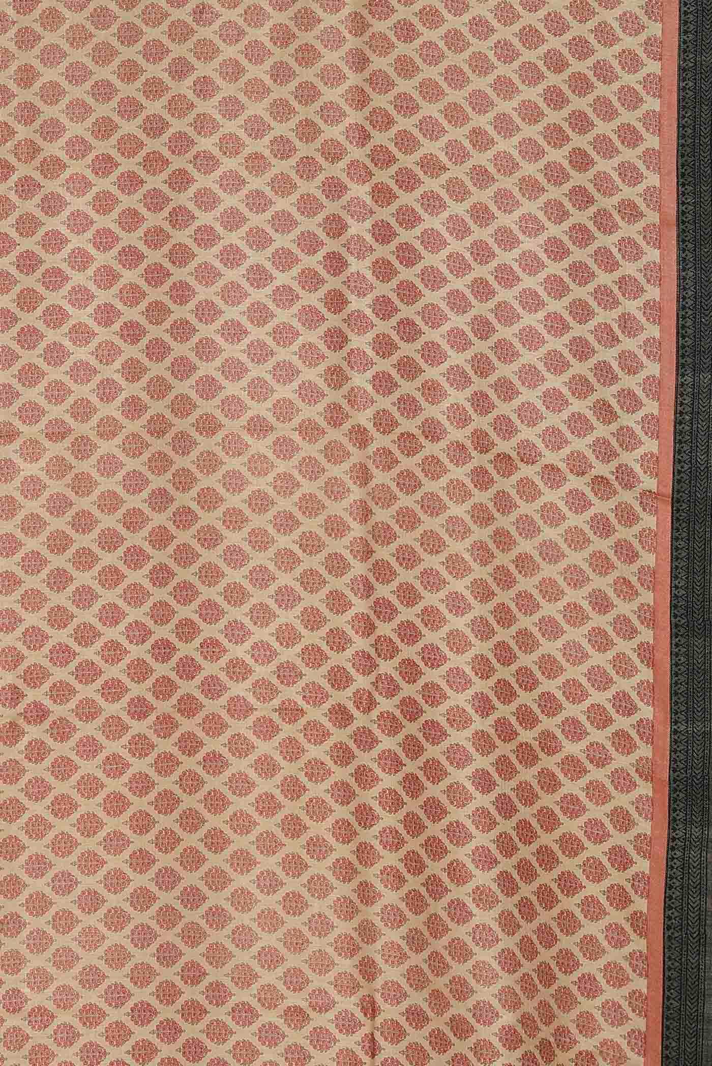 Beige Pashmina Silk Saree