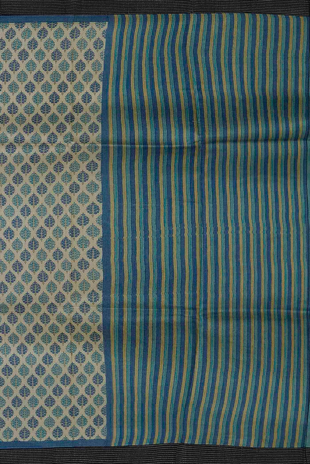 Beige Pashmina Silk Saree