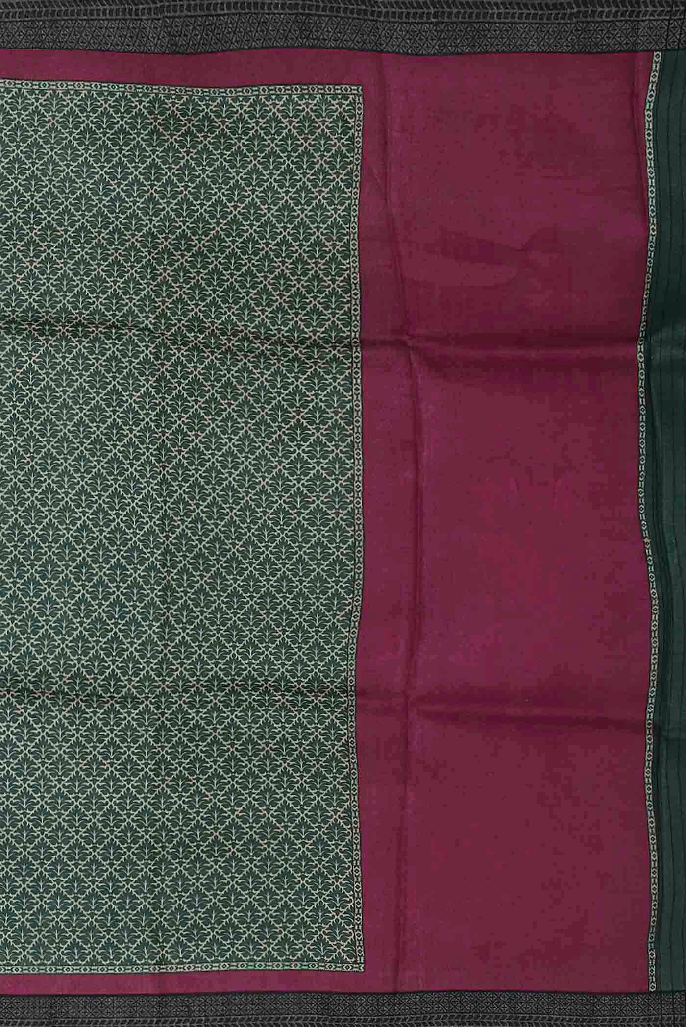 Black Pashmina Silk Saree