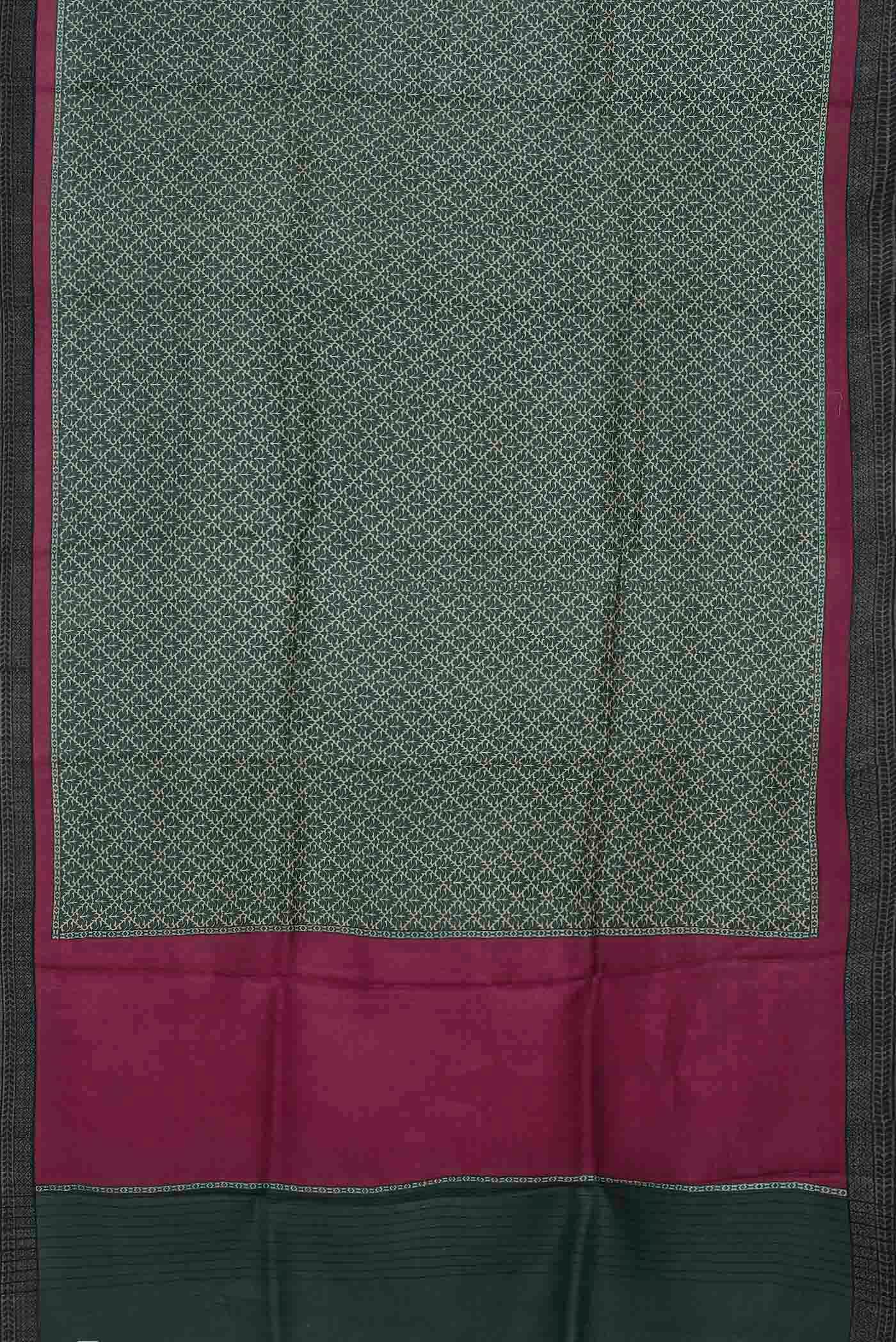Black Pashmina Silk Saree