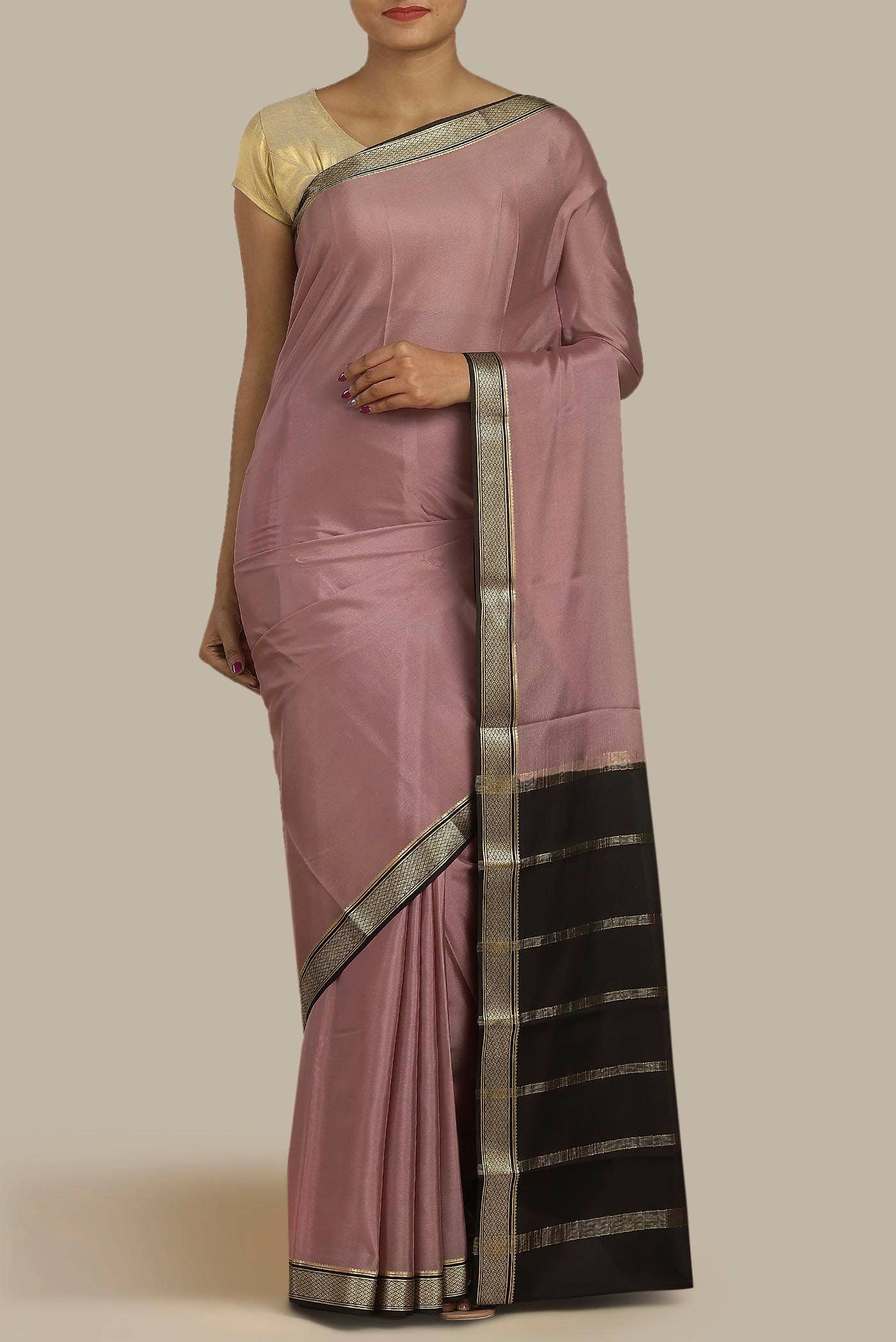 Coral Mysore Crepe Saree